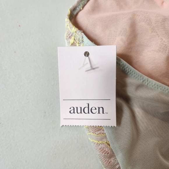 Auden Womens Pastel Floral Lace Thong Negligee/Teddy |S| |NWT| - Picture 9 of 11